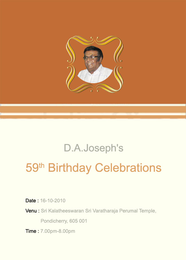 D.A.J's 59th Birthday