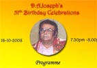 D.A.Joseph's 57th Birthda programme