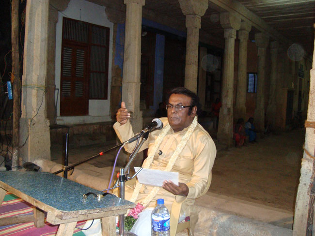 D.A.J delivers his talk